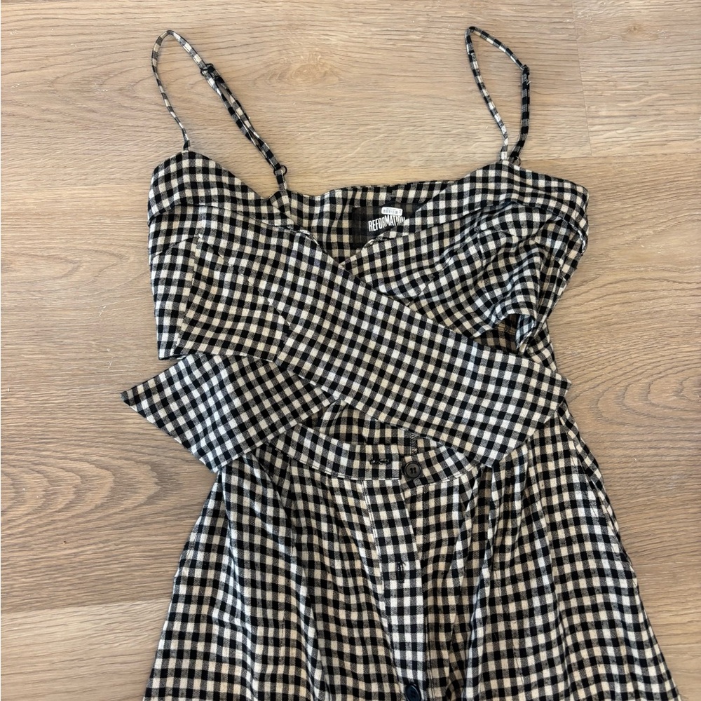 REFORMATION CHECKERED DRESS - Picture 3 of 6